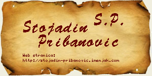Stojadin Pribanović vizit kartica